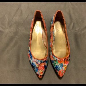 Mari A Floral Print Flats